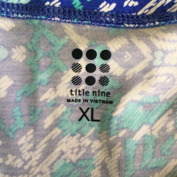 Title Nine Breeze Skirt Blue Teal White Geometric Print Women’s Size XL Active - Picture 7 of 9